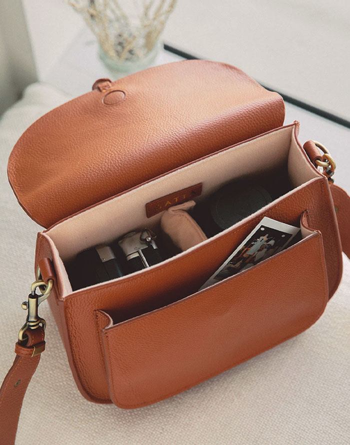 Lola Miel Leather Camera Bag for Women 